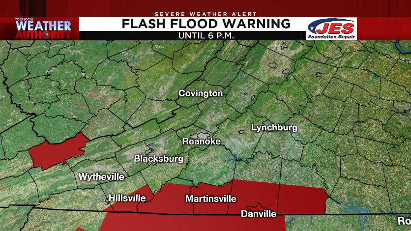 Flash flood warning issued for many Virginia counties along NC border