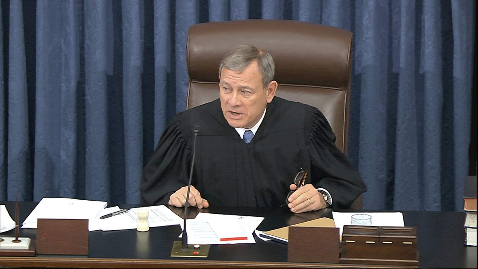 Chief justice's admonishment followed a note from Collins