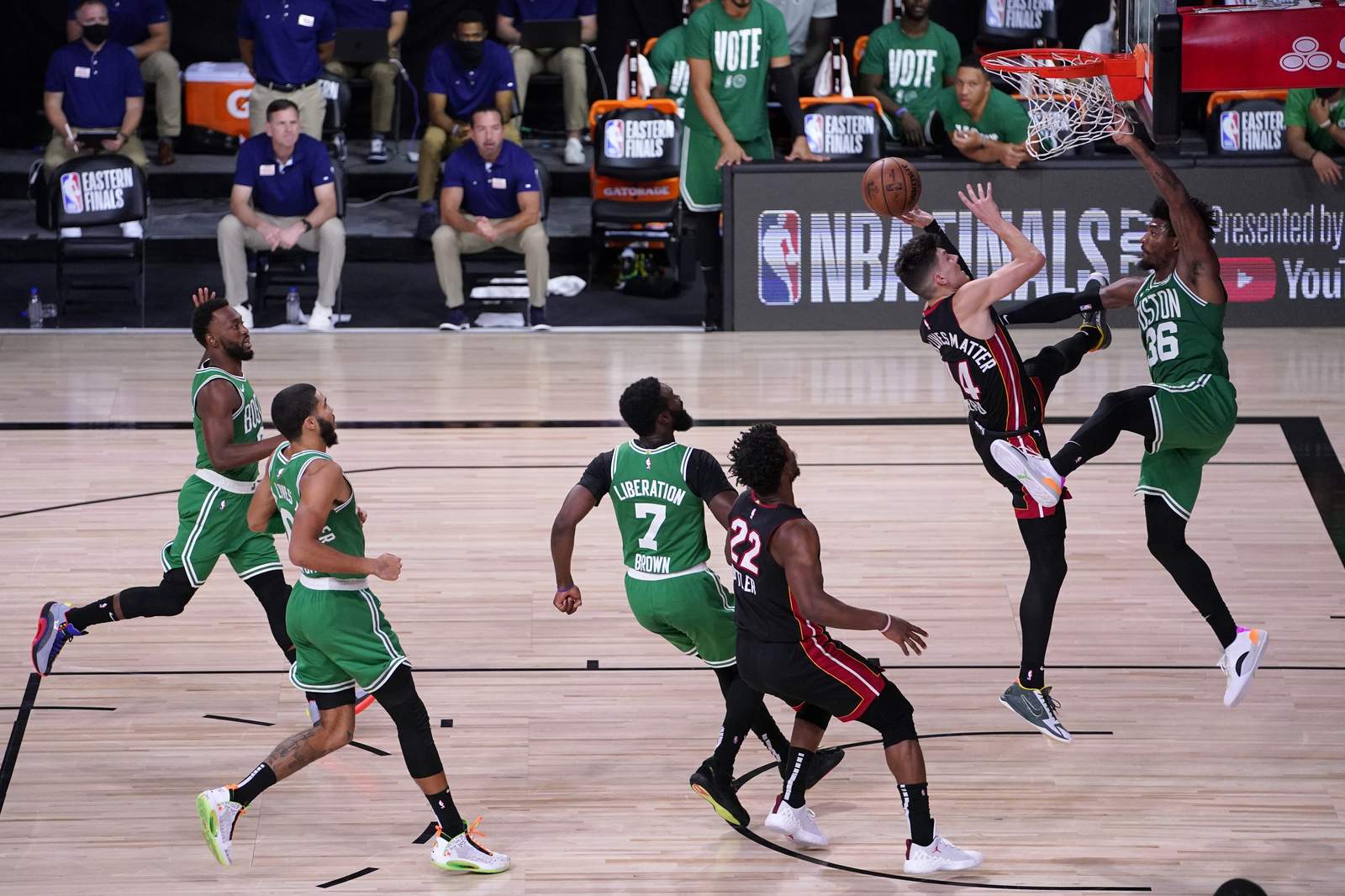He’s a Herro: Heat top Celtics, move a game from NBA Finals