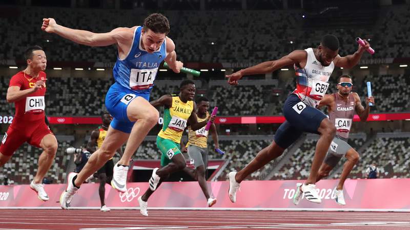 Italy continues stunning track and field Olympics with 4x100m relay gold
