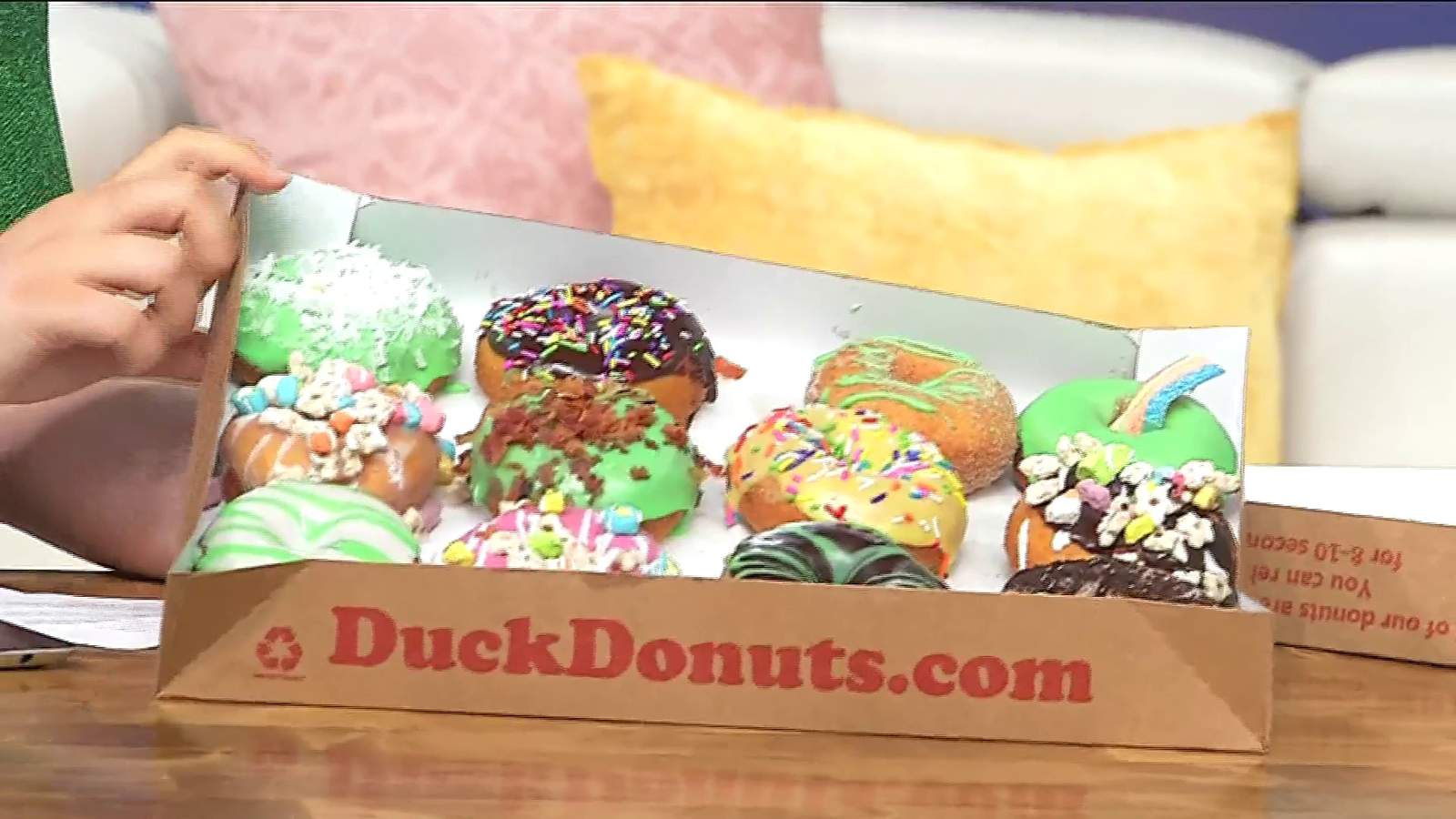 Check out this St. Paddy’s Day assortment from Duck Donuts