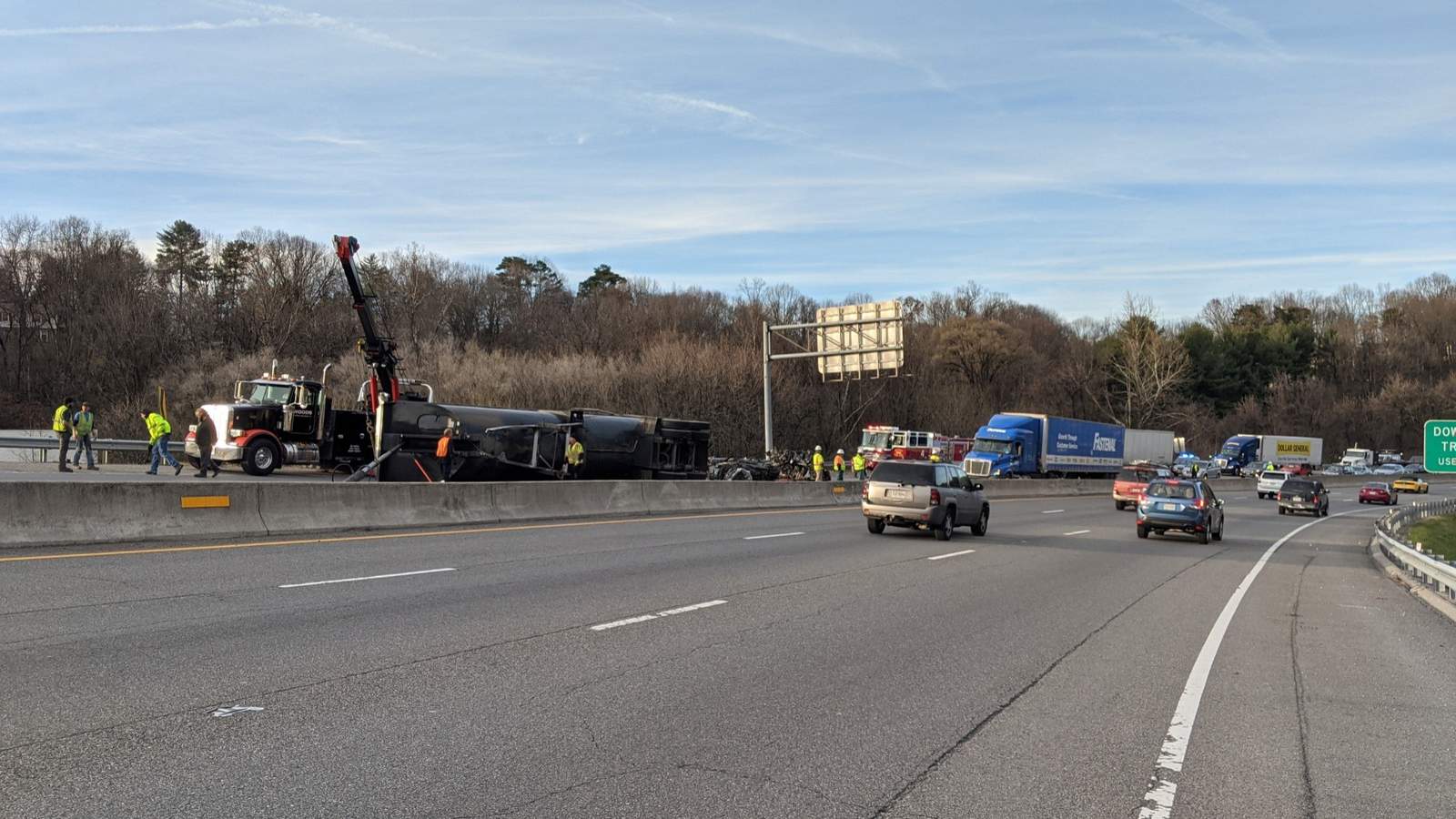 Tractor-trailer crash caused delays on U.S. 220 South in Roanoke