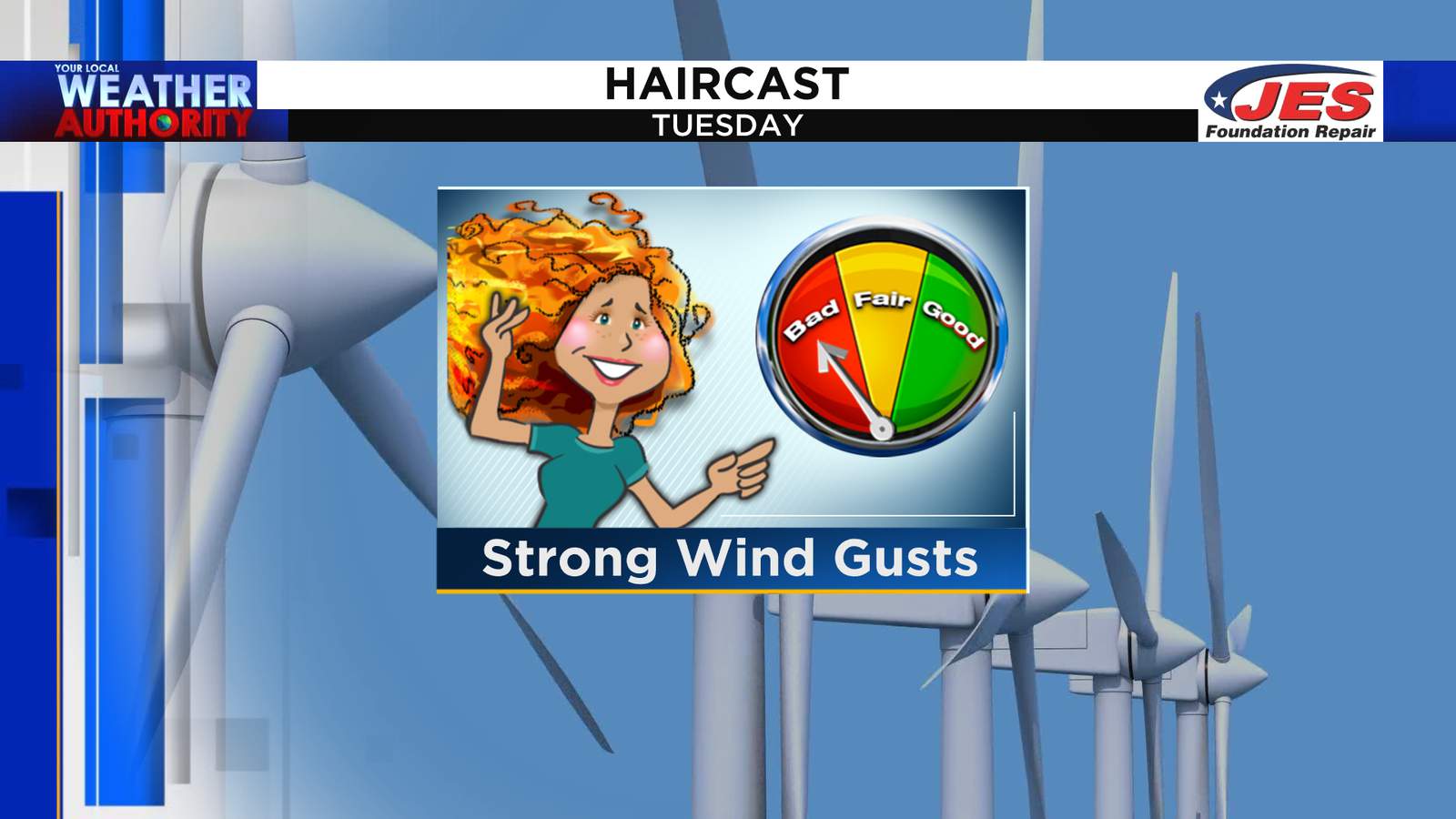 Own that ponytail, work that updo! Wind whips through Wednesday morning