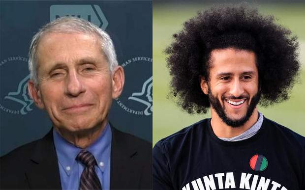 Dr. Fauci, Kaepernick to receive award for commitment to social change