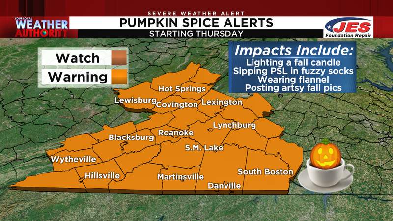 ‘Pumpkin Spice Warning’ as fall air arrives right on cue