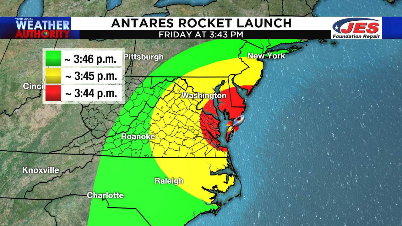 Antares launch may be visible to our area Friday afternoon