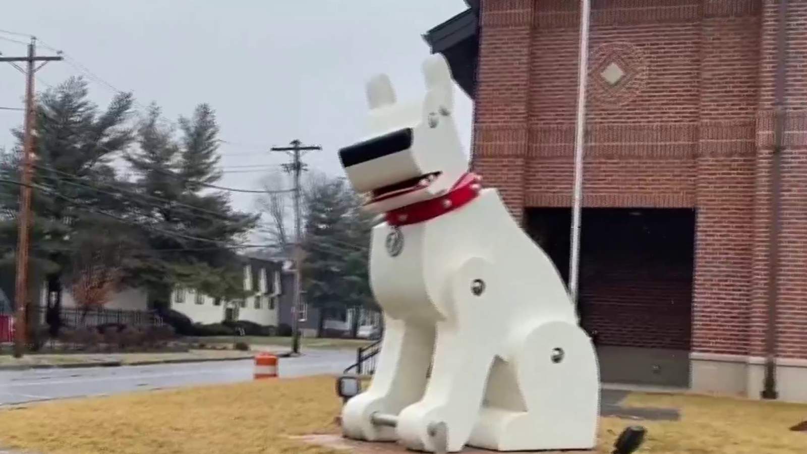 Iconic ‘Trojan Dog’ makes its way home to Grandin Village