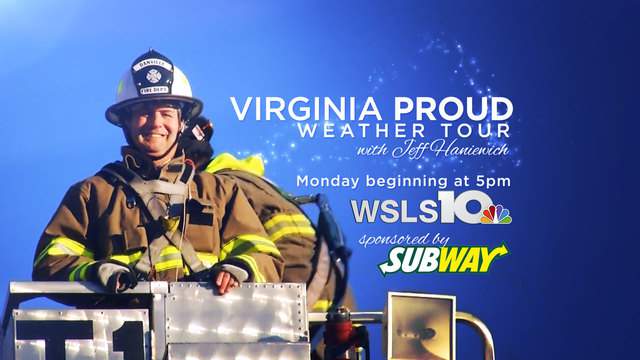 List of stops on the 2017 Virginia Proud Weather Tour