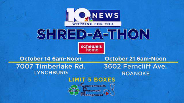 10 News Shred-A-Thon coming to Roanoke