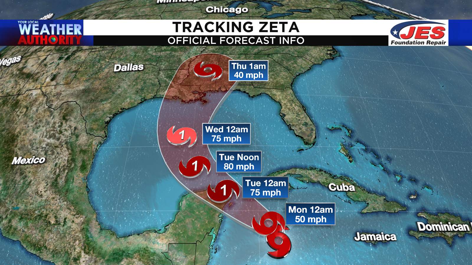 2020 ties 2005 as most active season as Tropical Storm Zeta forms