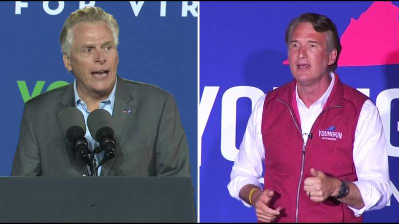 Gubernatorial candidates make stops in Virginia with one week left until Election Day