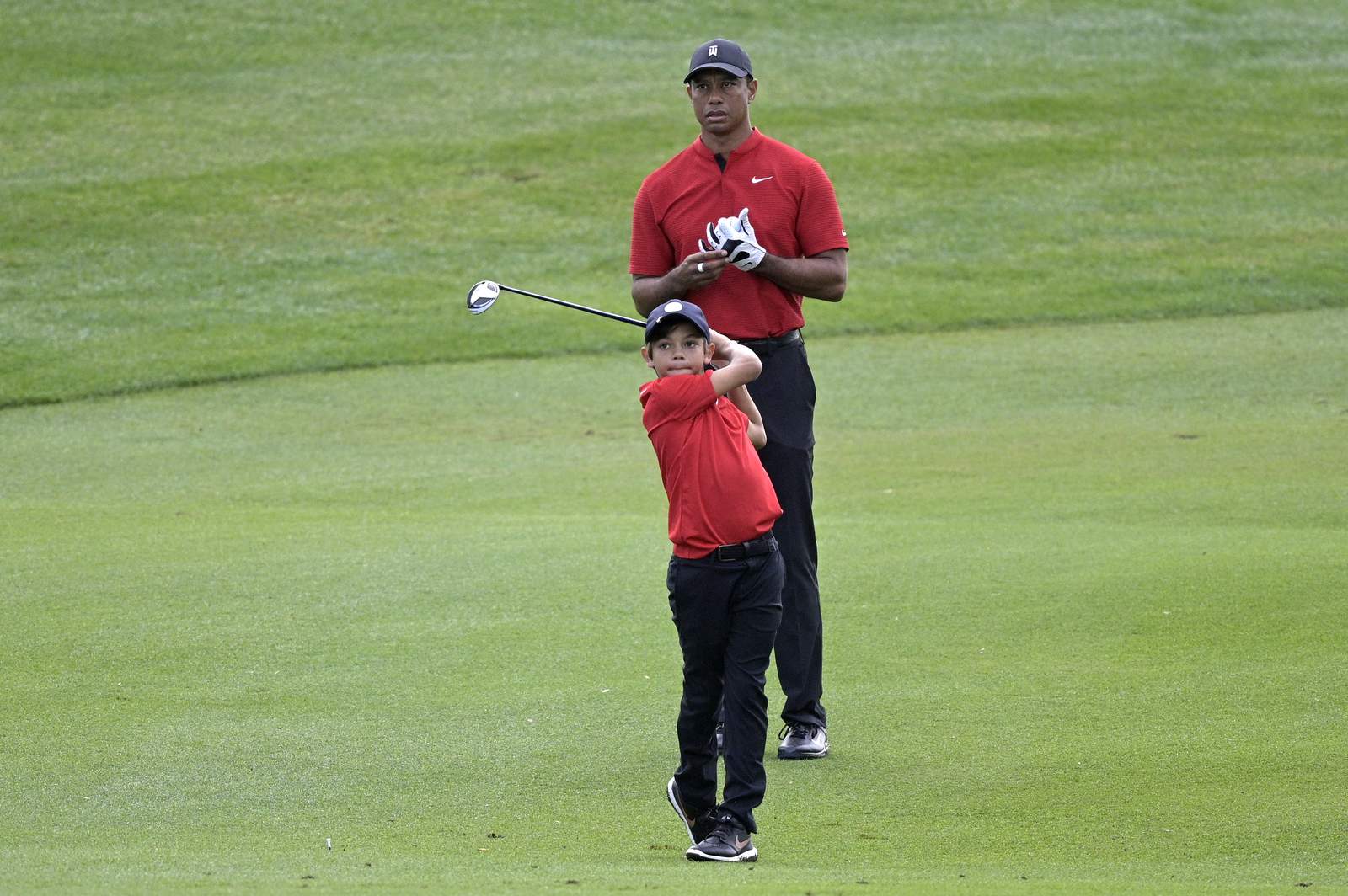Team Thomas wins PNC as Woods celebrates memory with his son