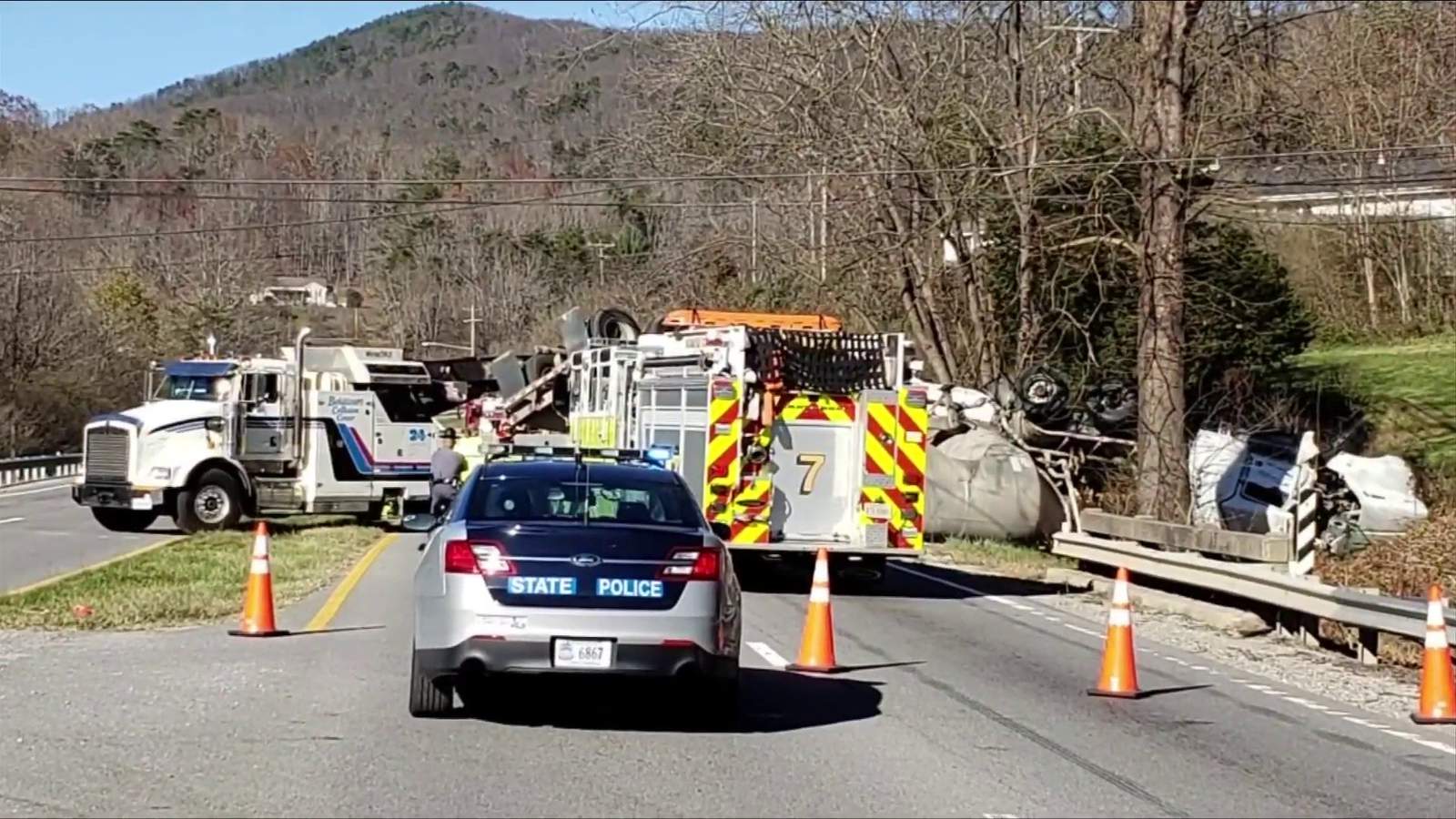 Tractor-trailer crash raises questions about safety on Route 220