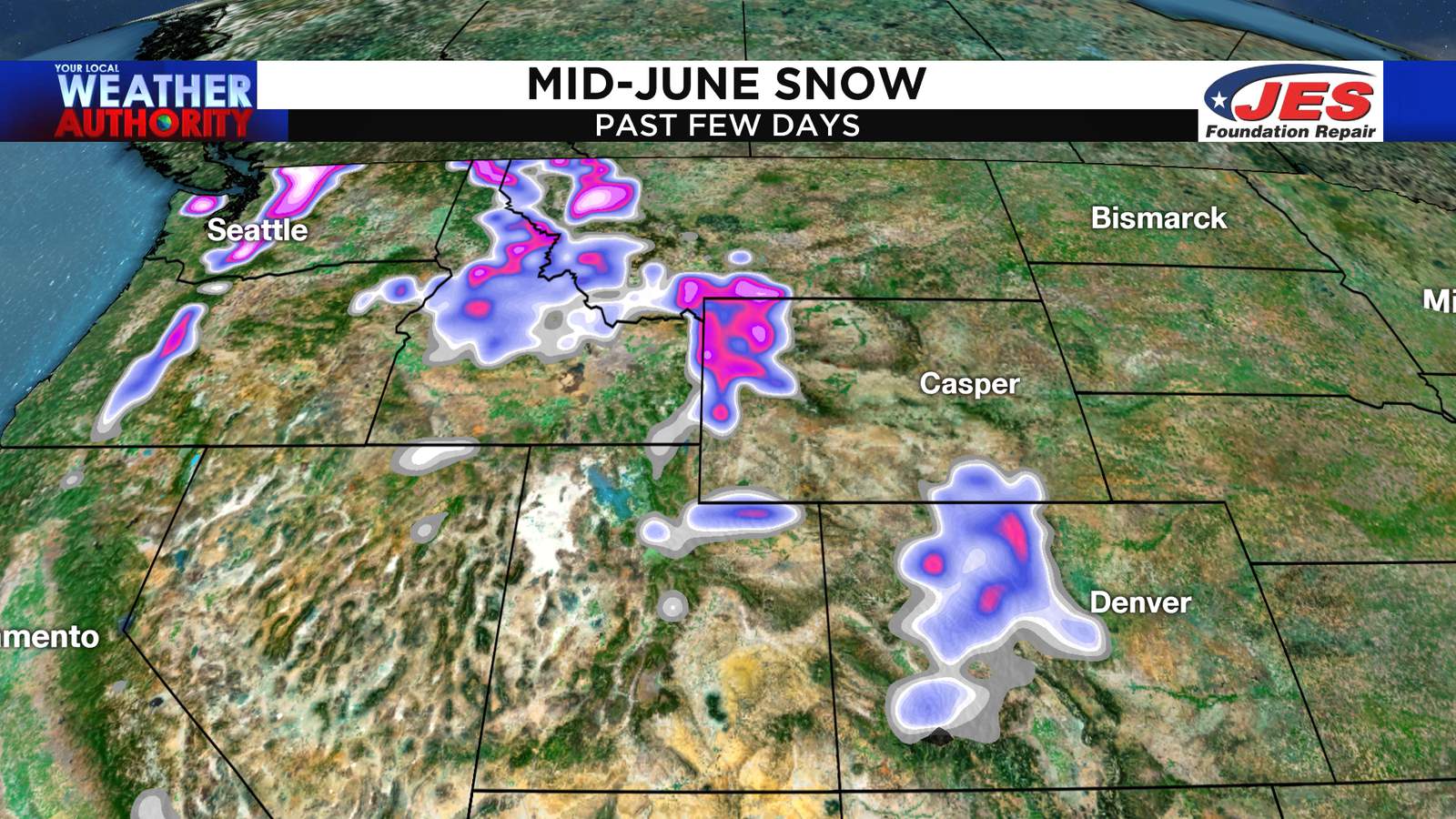 One storm leads to mid-June snow, severe storms and record heat across parts of the country
