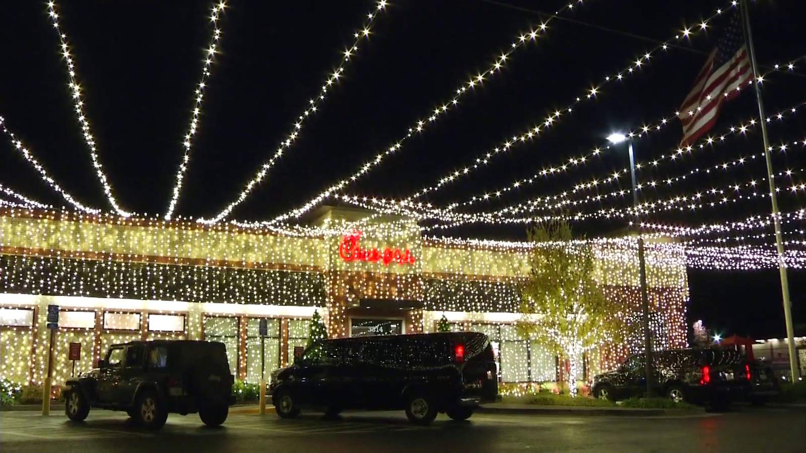 Chick-fil-A in Roanoke decked the halls with over 55,000 Christmas lights