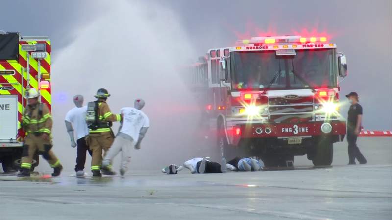 First responders undergo hazmat training at Roanoke Blacksburg Regional Airport