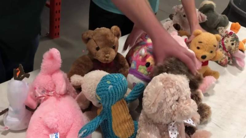 Gleaning for the World collecting stuffed animals for children in need