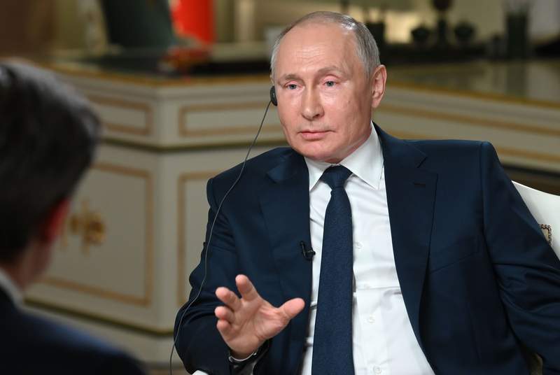 Putin likens Russian crackdown to arresting Capitol rioters