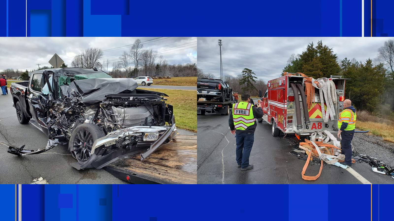 Driver clips ambulance on US-220 in Franklin County, causing lane closures