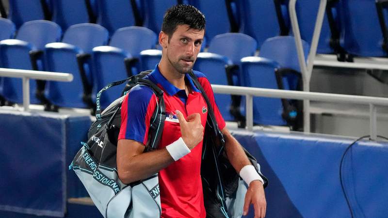 Citing injury, Djokovic withdraws from mixed doubles bronze medal match