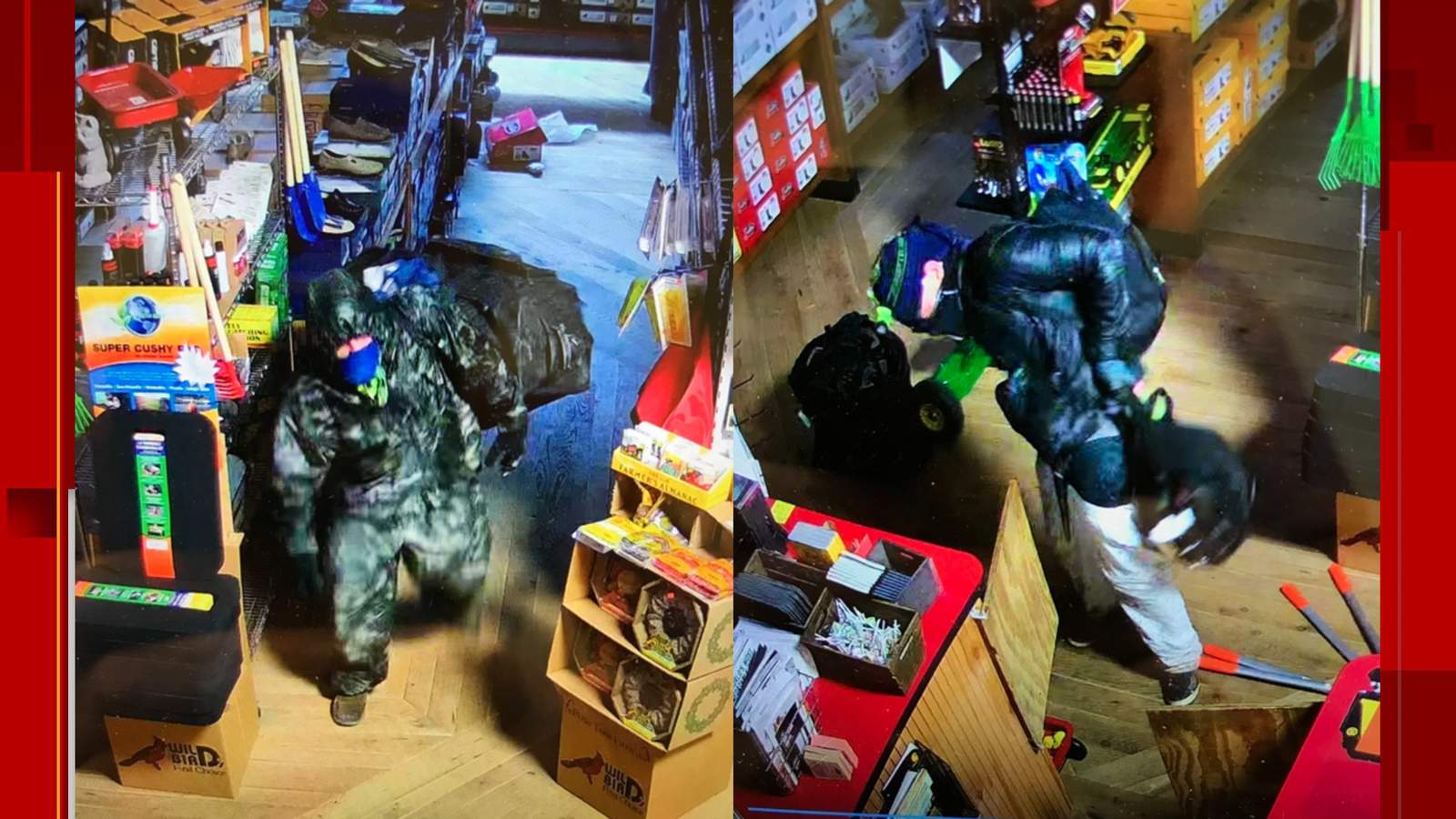 Camouflaged man steals more than $6,600 in items from Franklin County store
