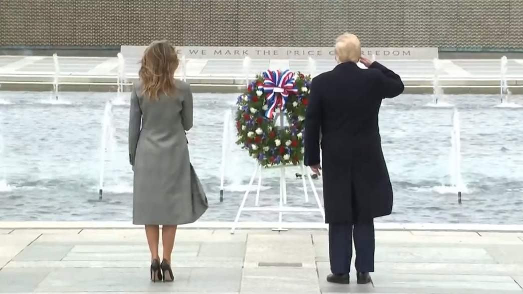 WATCH: President Trump, First Lady lay wreaths to mark 75th anniversary of V-E- Day