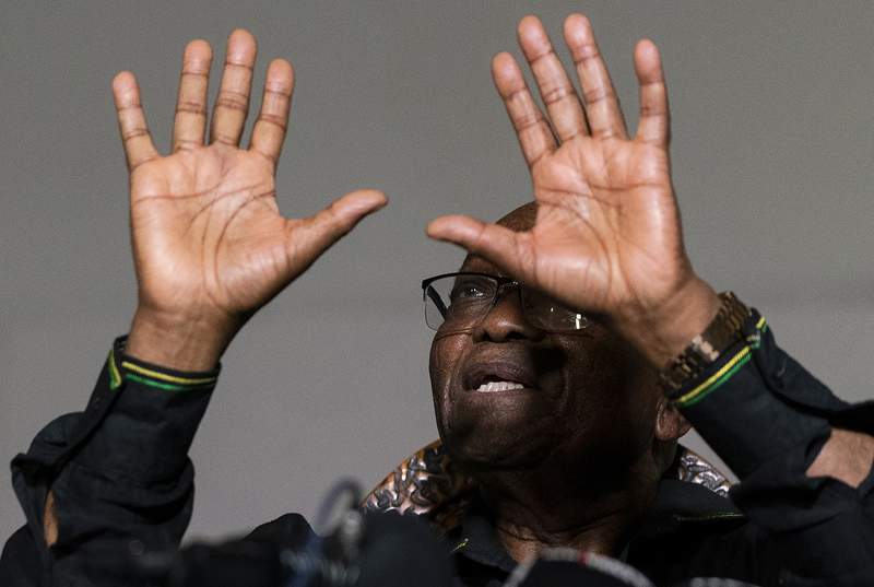 South Africa's ex-leader turns himself in for prison term