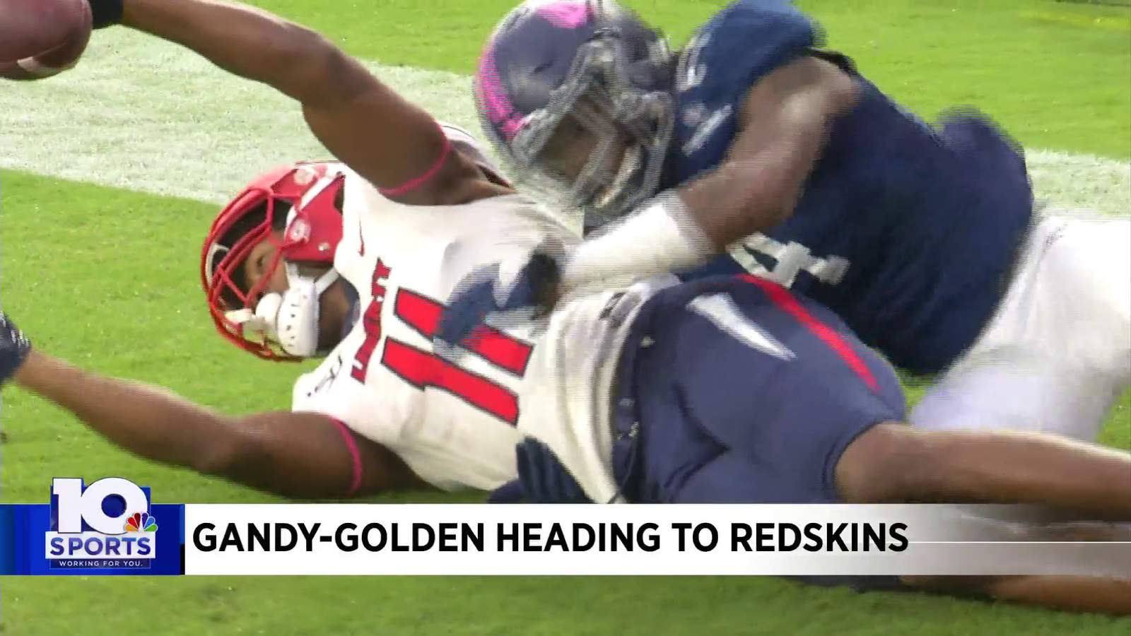 The Washington Redskins take Liberty WR Antonio Gandy-Golden in 4th round, 142nd overall