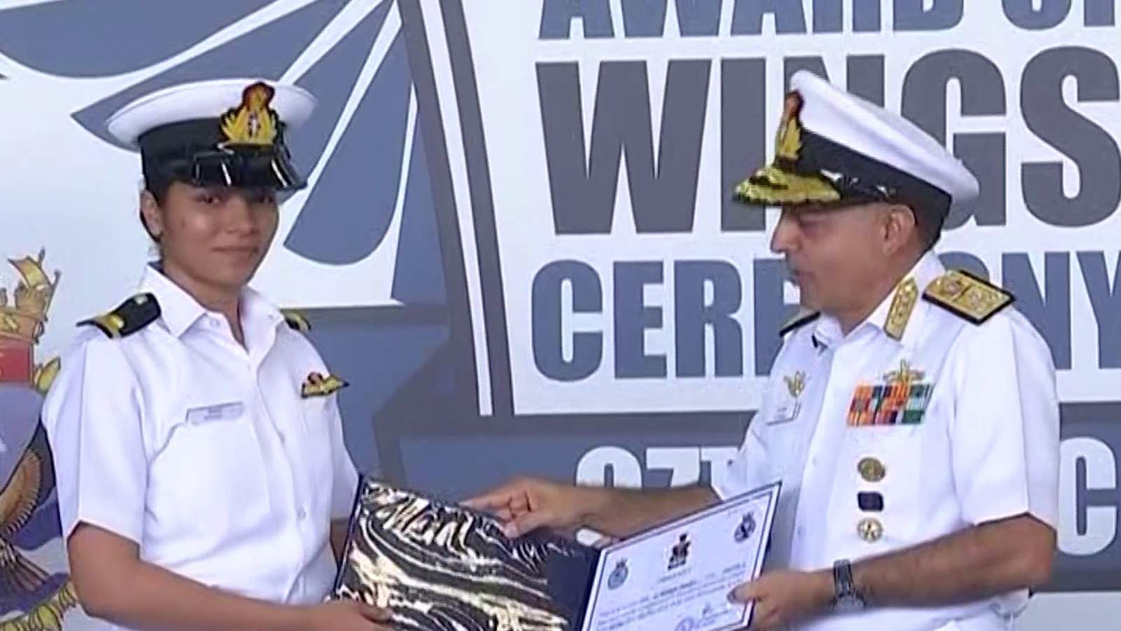 Indian Navy welcomes first female pilot