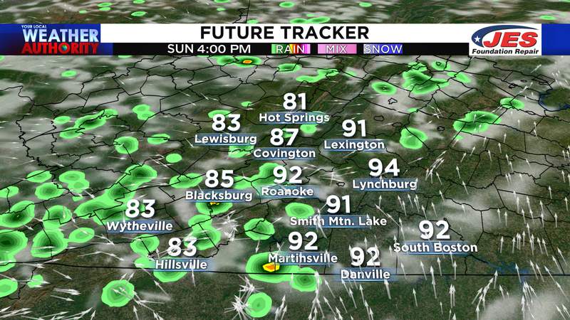 Hot, humid, isolated storms to wrap up the weekend