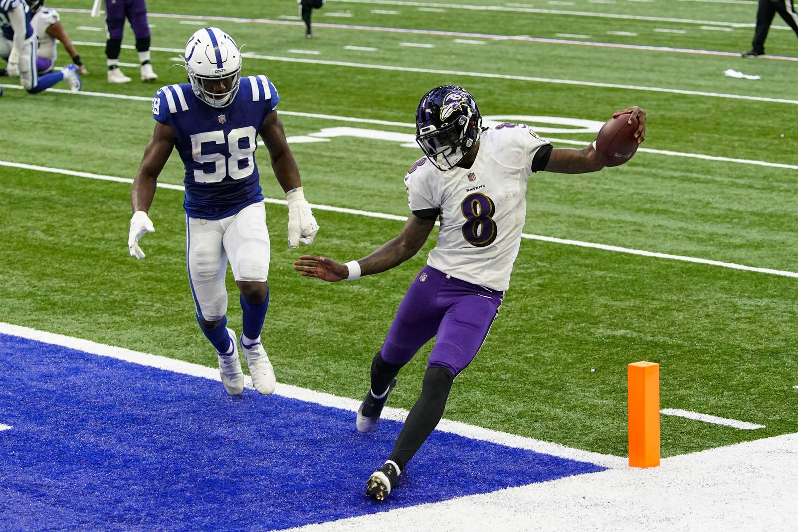 Ravens set NFL record for 20-point games with win in Indy