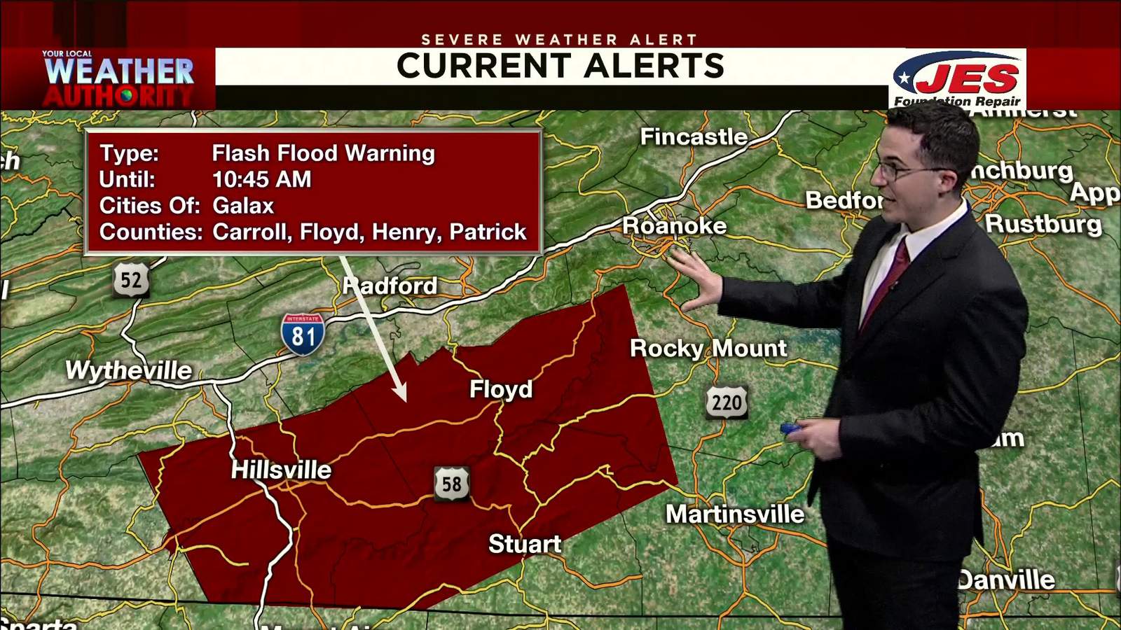 Flash Flood Warning issued for areas across southwest Virginia