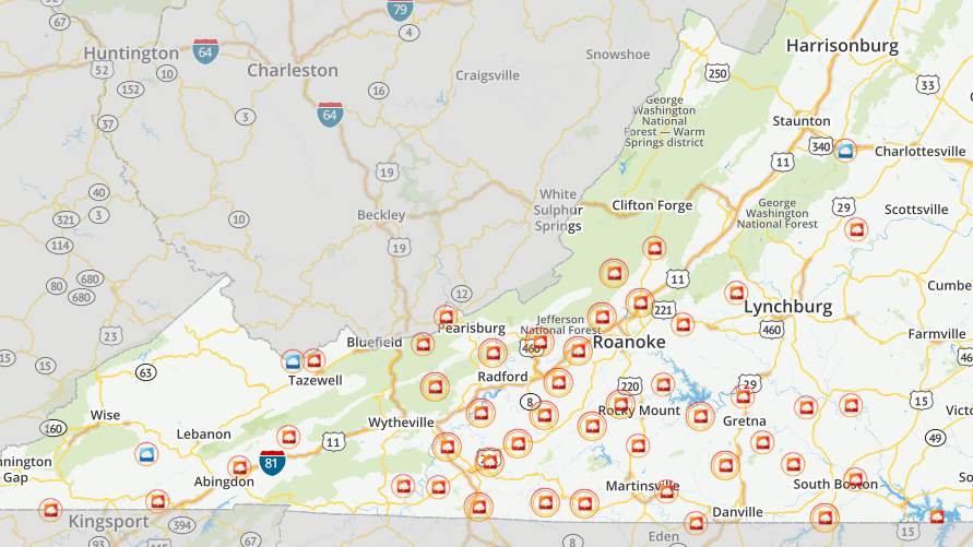 List of flooded, closed roads across Southwest, Central Virginia
