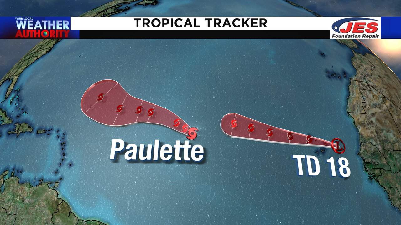 Tropical Storm Paulette forms over open waters; earliest P storm on record