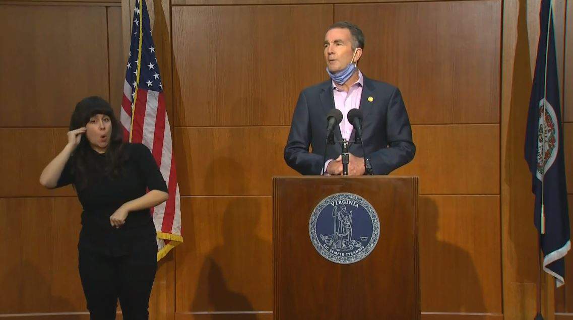 Gov. Northam says business licenses could be on the line if social distancing, masks arent enforced