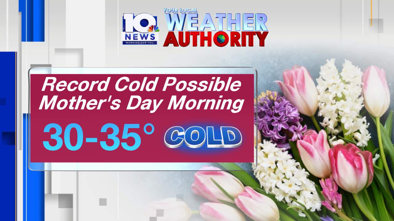 BUNDLE UP, MOM! Record cold possibly by Mother’s Day morning