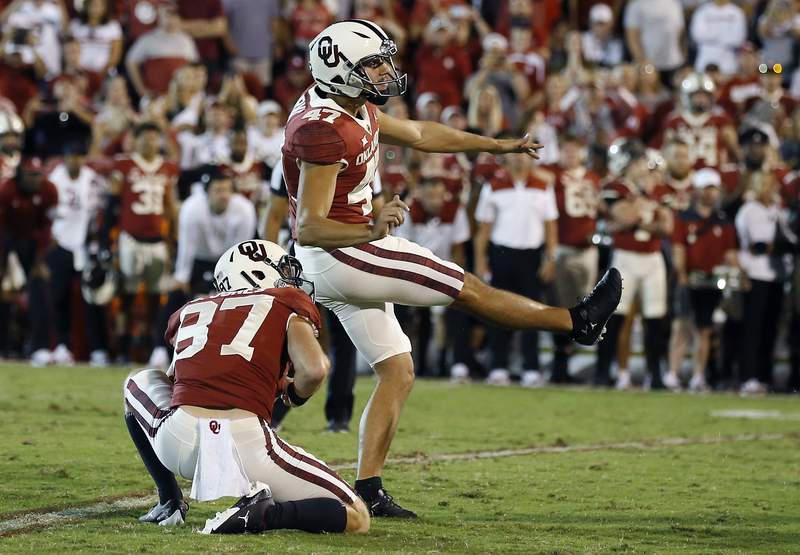 Brkic's last-second FG lifts No. 4 Oklahoma past W. Virginia