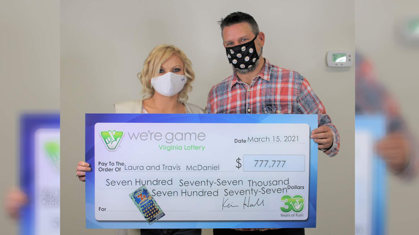 Henry County couple wins $777,777 from Virginia Lottery Scratcher