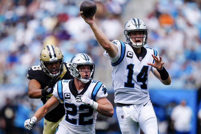 Darnold throws 2 TDs, Panthers D dominates Saints 26-7