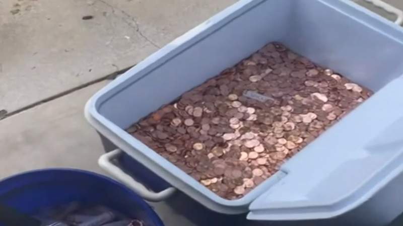 Virginia teen pays it forward after her dad makes last child support payment with 80,000 pennies