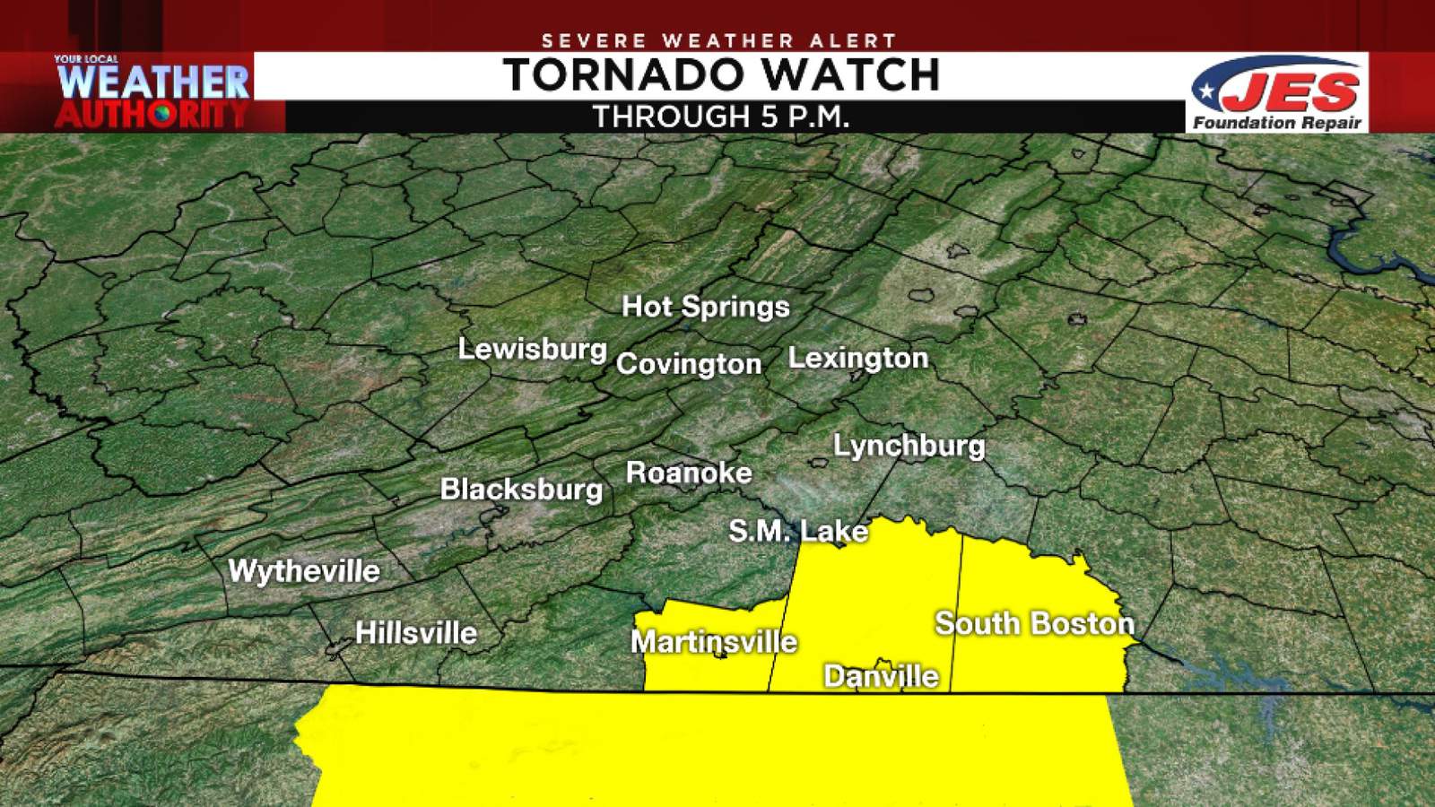 Tornado Watch for parts of Southside cancelled