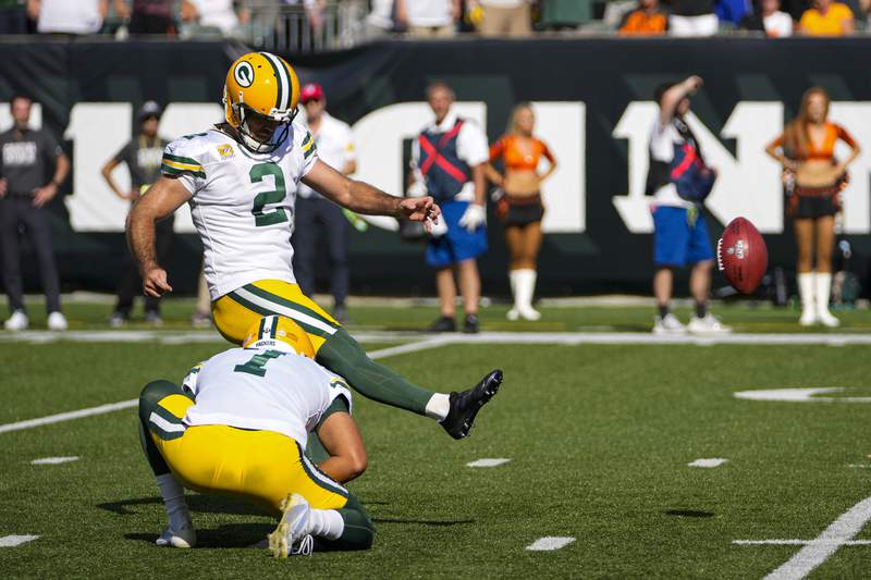 Crosby hits 49-yarder after 3 misses, Packers top Bengals