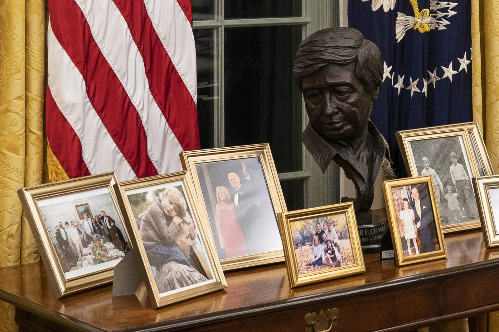 Cesar Chavez's son happy dad's bust is in Biden Oval Office