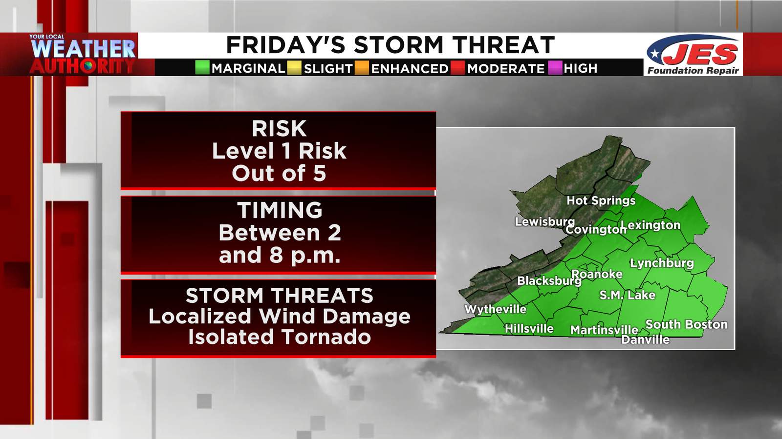 Heads up! A few stronger storms possible Friday afternoon and evening