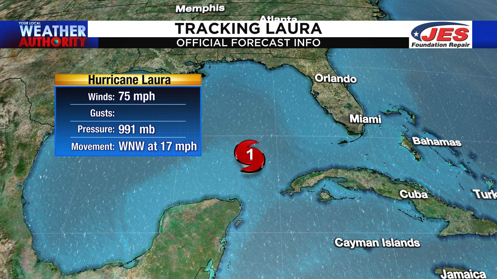 Laura strengthens into a hurricane; could hit Gulf Coast as Cat. 3