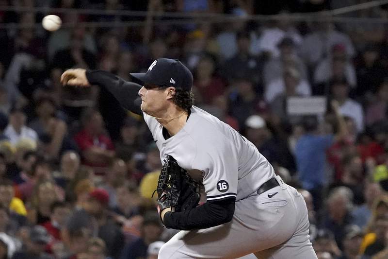 Cole, Stanton lead Yankees past Red Sox 8-3, cut lead to 1