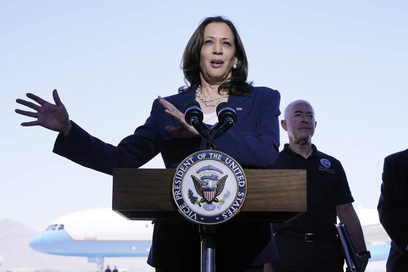On border tour, Harris laments 'infighting' over immigration