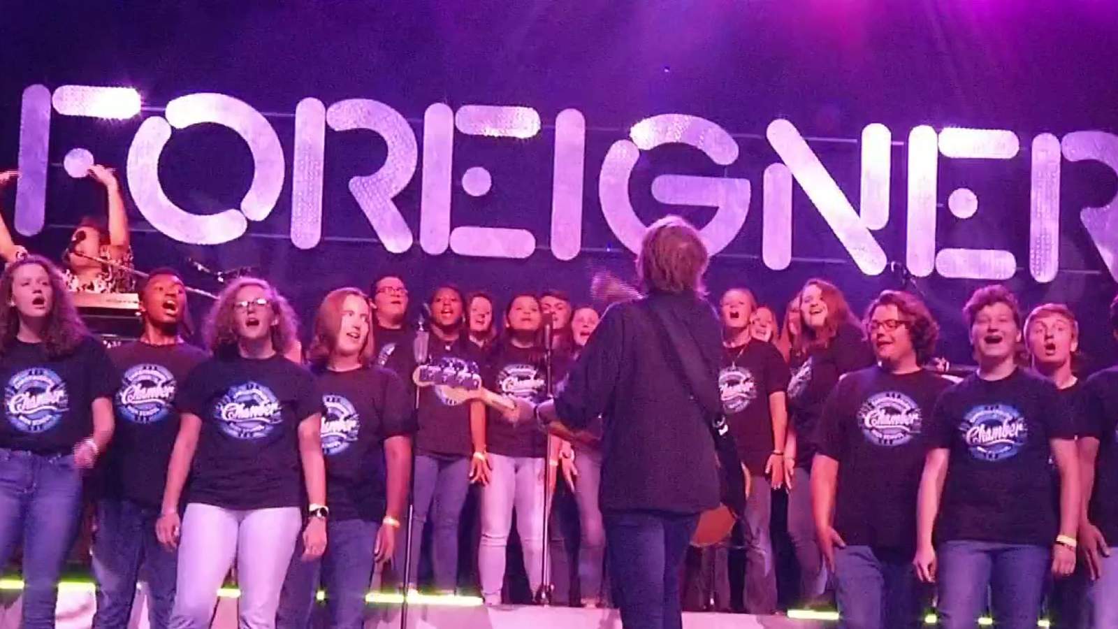 Christiansburg High School performs with Foreigner in front of sold-out crowd