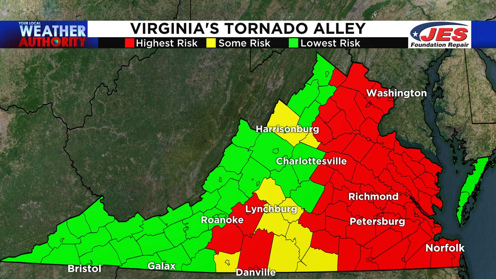 New study finds certain parts of Virginia are more susceptible to tornadoes than others
