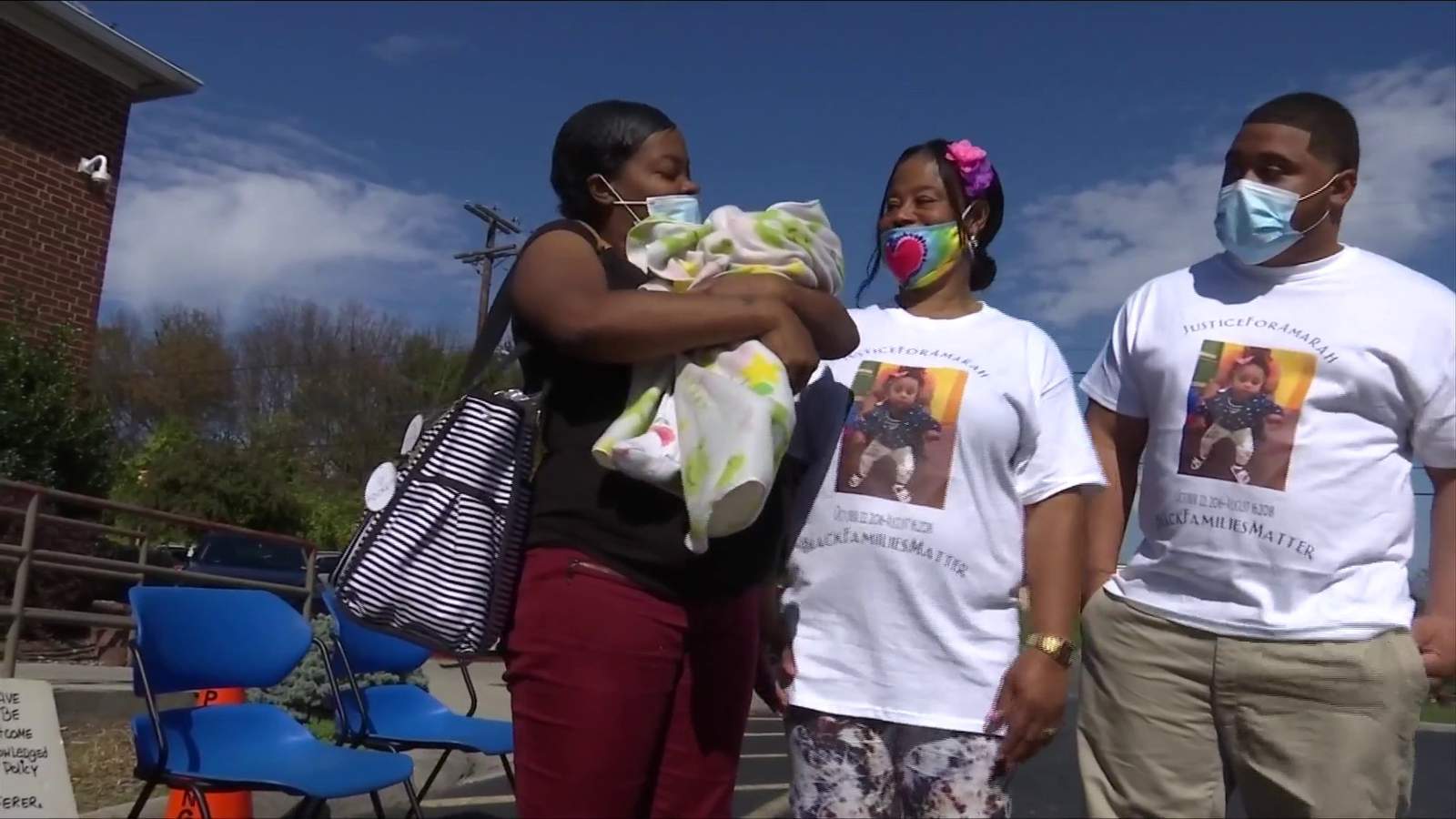 Family who lost infant to child abuse gives diaper bags to low-income parents in Roanoke